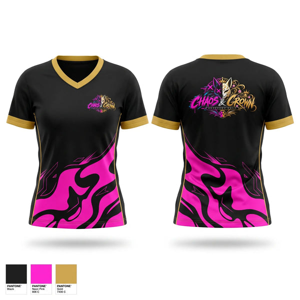 Womens Short Sleeve Vneck Shirt, Cu blood&moon, E-Sports, Teamtime, Team time, sublimation, custom sports apparel, team uniforms, spirit wear, spiritwear, sports uniforms, custom shirts, team store, custom team store, fundraiser sports, apparel fundraiser