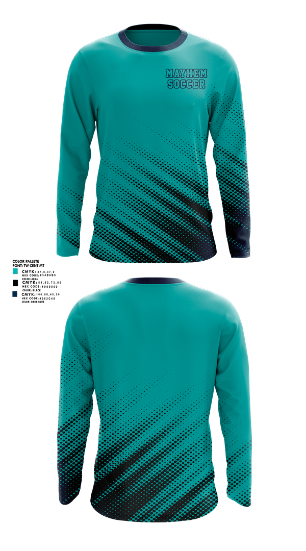 Long Sleeve Performance Shirt, Mayhem, Men's Soccer, Teamtime, Team time, sublimation, custom sports apparel, team uniforms, spirit wear, spiritwear, sports uniforms, custom shirts, team store, custom team store, fundraiser sports, apparel fundraiser