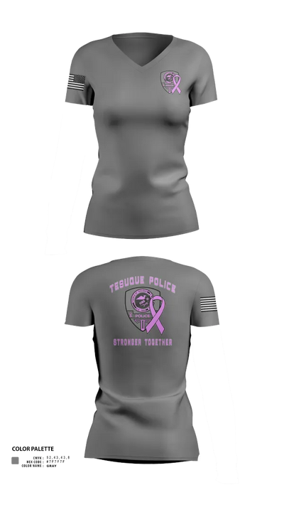 Tesuque Police Dept 47912639 Women's Short Sleeve V-neck Shirt - 22
