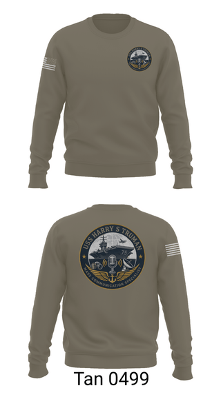 Crew Neck Sweatshirt, CVN75 Media, Navy, Teamtime, Team time, sublimation, custom sports apparel, team uniforms, spirit wear, spiritwear, sports uniforms, custom shirts, team store, custom team store, fundraiser sports, apparel fundraiser