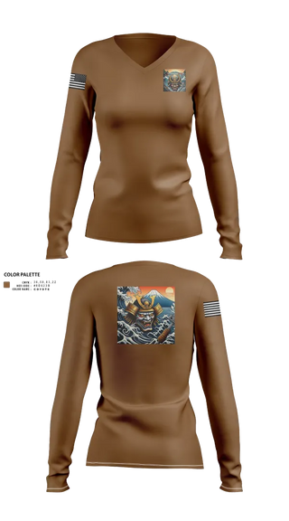 Womens Long Sleeve Vneck Shirt, Maintenance PLT, Army, Teamtime, Team time, sublimation, custom sports apparel, team uniforms, spirit wear, spiritwear, sports uniforms, custom shirts, team store, custom team store, fundraiser sports, apparel fundraiser