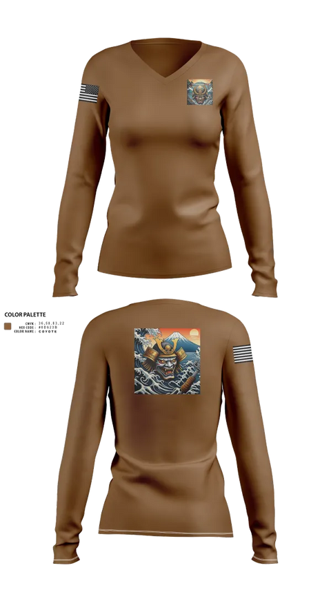Womens Long Sleeve Vneck Shirt, Maintenance PLT, Army, Teamtime, Team time, sublimation, custom sports apparel, team uniforms, spirit wear, spiritwear, sports uniforms, custom shirts, team store, custom team store, fundraiser sports, apparel fundraiser