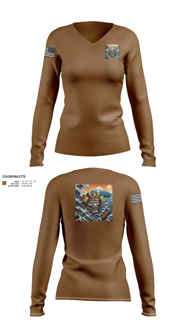 Womens Long Sleeve Vneck Shirt, Maintenance PLT, Army, Teamtime, Team time, sublimation, custom sports apparel, team uniforms, spirit wear, spiritwear, sports uniforms, custom shirts, team store, custom team store, fundraiser sports, apparel fundraiser