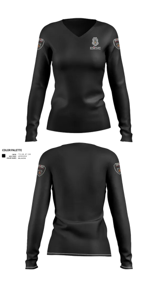 Womens Long Sleeve Vneck Shirt, team name, Police, Teamtime, Team time, sublimation, custom sports apparel, team uniforms, spirit wear, spiritwear, sports uniforms, custom shirts, team store, custom team store, fundraiser sports, apparel fundraiser