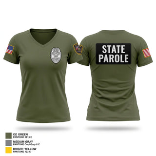Womens Short Sleeve Vneck Shirt, State Parole, Police, Teamtime, Team time, sublimation, custom sports apparel, team uniforms, spirit wear, spiritwear, sports uniforms, custom shirts, team store, custom team store, fundraiser sports, apparel fundraiser