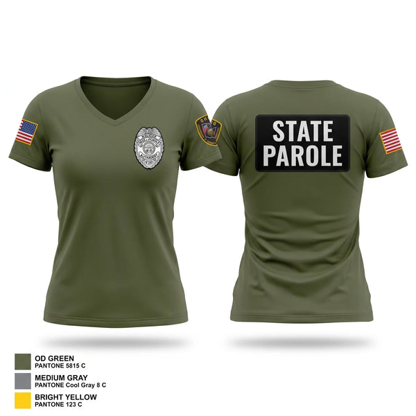 Womens Short Sleeve Vneck Shirt, State Parole, Police, Teamtime, Team time, sublimation, custom sports apparel, team uniforms, spirit wear, spiritwear, sports uniforms, custom shirts, team store, custom team store, fundraiser sports, apparel fundraiser