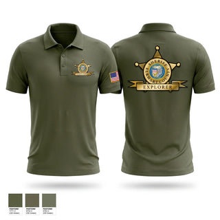 Short Sleeve Performance Polo, Elkhart county sheriff office explorer program, Police, Teamtime, Team time, sublimation, custom sports apparel, team uniforms, spirit wear, spiritwear, sports uniforms, custom shirts, team store, custom team store, fundraiser sports, apparel fundraiser