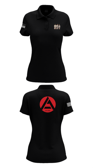 Womens Short Sleeve Performance Polo, Gracie JiuJitsu Athens, , Teamtime, Team time, sublimation, custom sports apparel, team uniforms, spirit wear, spiritwear, sports uniforms, custom shirts, team store, custom team store, fundraiser sports, apparel fundraiser