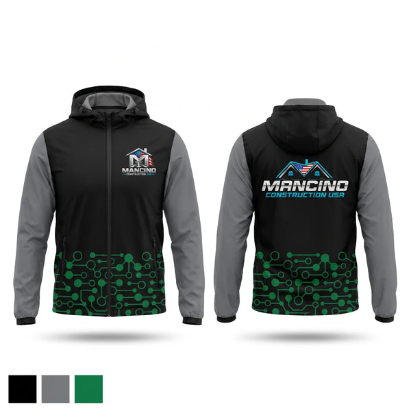 Windbreaker, Mancino construction USA, , Teamtime, Team time, sublimation, custom sports apparel, team uniforms, spirit wear, spiritwear, sports uniforms, custom shirts, team store, custom team store, fundraiser sports, apparel fundraiser