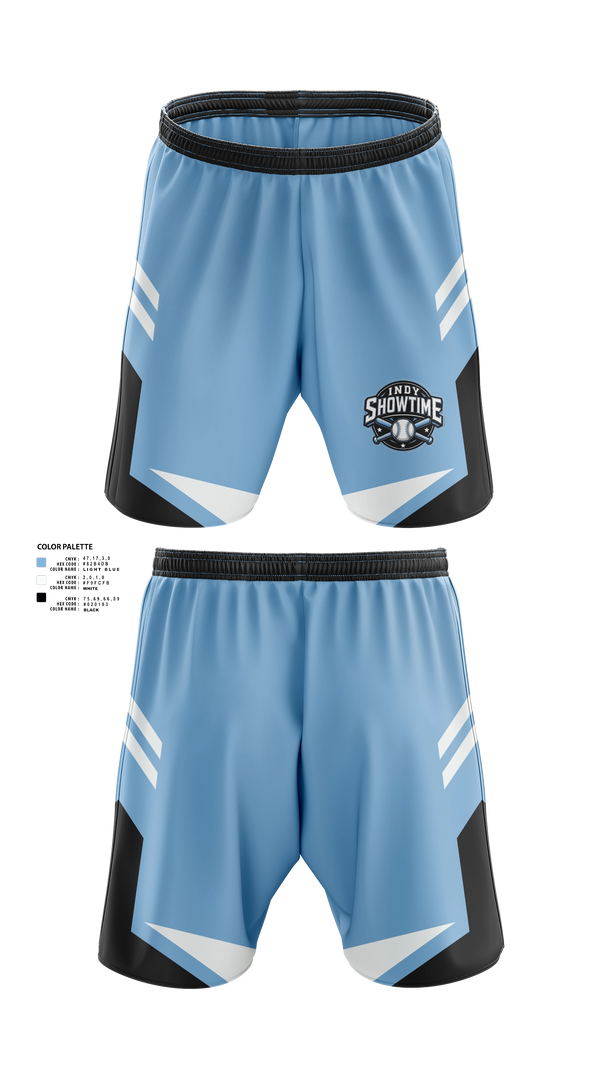Athletic Shorts With Pockets, Indy Showtime, Baseball, Teamtime, Team time, sublimation, custom sports apparel, team uniforms, spirit wear, spiritwear, sports uniforms, custom shirts, team store, custom team store, fundraiser sports, apparel fundraiser