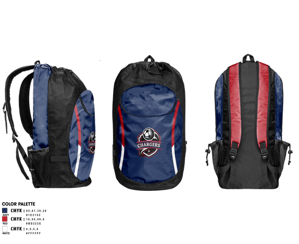 Gear Bag, Chargers, Men's Soccer, Teamtime, Team time, sublimation, custom sports apparel, team uniforms, spirit wear, spiritwear, sports uniforms, custom shirts, team store, custom team store, fundraiser sports, apparel fundraiser