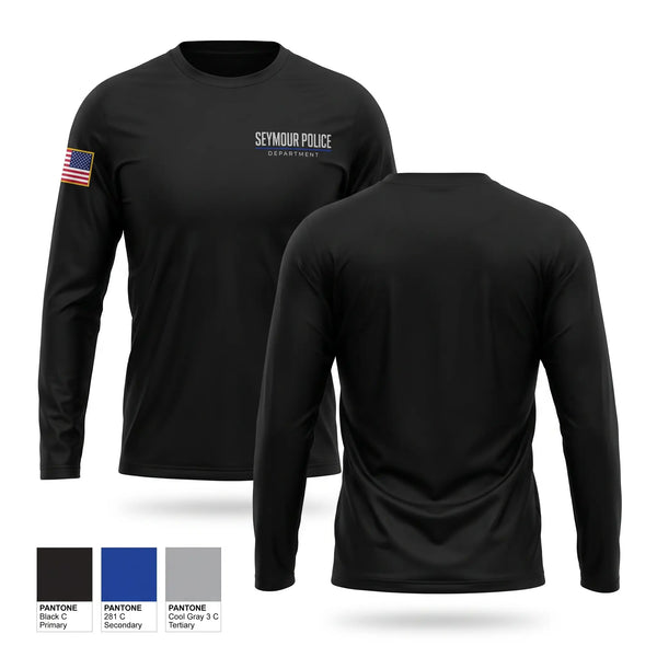 Long Sleeve Performance Shirt, Seymour Police Department, Police, Teamtime, Team time, sublimation, custom sports apparel, team uniforms, spirit wear, spiritwear, sports uniforms, custom shirts, team store, custom team store, fundraiser sports, apparel fundraiser