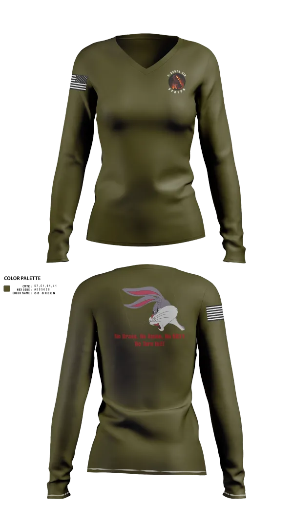 Womens Long Sleeve Vneck Shirt, H Co, 2-325TH AIR, , Teamtime, Team time, sublimation, custom sports apparel, team uniforms, spirit wear, spiritwear, sports uniforms, custom shirts, team store, custom team store, fundraiser sports, apparel fundraiser