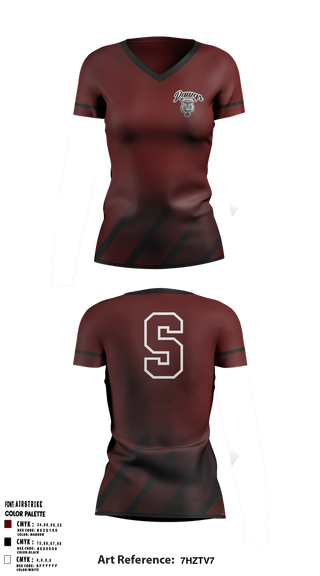 Womens Short Sleeve Vneck Shirt, Sobrato HS Bulldogs, , Teamtime, Team time, sublimation, custom sports apparel, team uniforms, spirit wear, spiritwear, sports uniforms, custom shirts, team store, custom team store, fundraiser sports, apparel fundraiser