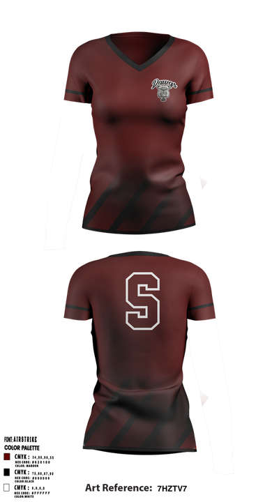 Sobrato HS Bulldogs 65561027 Women's Short Sleeve V-neck Shirt - 1