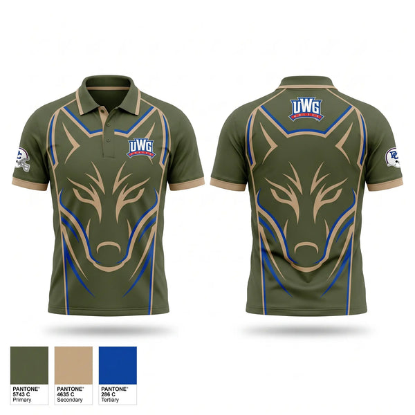 Short Sleeve Performance Polo, UWG. Wolves, , Teamtime, Team time, sublimation, custom sports apparel, team uniforms, spirit wear, spiritwear, sports uniforms, custom shirts, team store, custom team store, fundraiser sports, apparel fundraiser