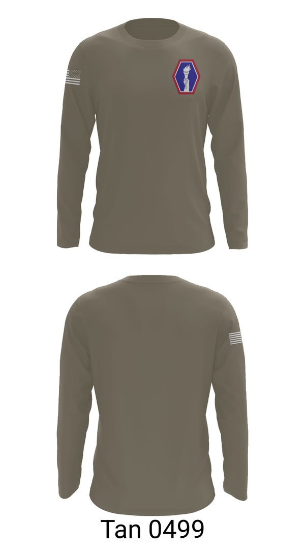 Long Sleeve Performance Shirt, 100 Battalion 442 Infantry, Army, Teamtime, Team time, sublimation, custom sports apparel, team uniforms, spirit wear, spiritwear, sports uniforms, custom shirts, team store, custom team store, fundraiser sports, apparel fundraiser