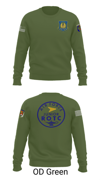 Crew Neck Sweatshirt, 61st Eagle Squadron, Air Force, Teamtime, Team time, sublimation, custom sports apparel, team uniforms, spirit wear, spiritwear, sports uniforms, custom shirts, team store, custom team store, fundraiser sports, apparel fundraiser