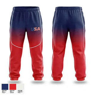 Sweatpants, USA, Baseball, Teamtime, Team time, sublimation, custom sports apparel, team uniforms, spirit wear, spiritwear, sports uniforms, custom shirts, team store, custom team store, fundraiser sports, apparel fundraiser