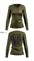 Alma District Fire Department Women's Long Sleeve V-neck Shirt - 5