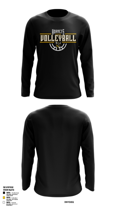 Fulton Hornets Volleyball 2109718 Long Sleeve Performance Shirt 1