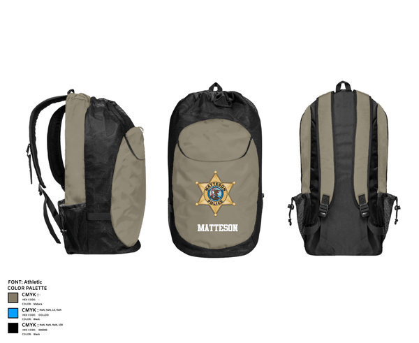 Gear Bag, Matteson, Police, Teamtime, Team time, sublimation, custom sports apparel, team uniforms, spirit wear, spiritwear, sports uniforms, custom shirts, team store, custom team store, fundraiser sports, apparel fundraiser