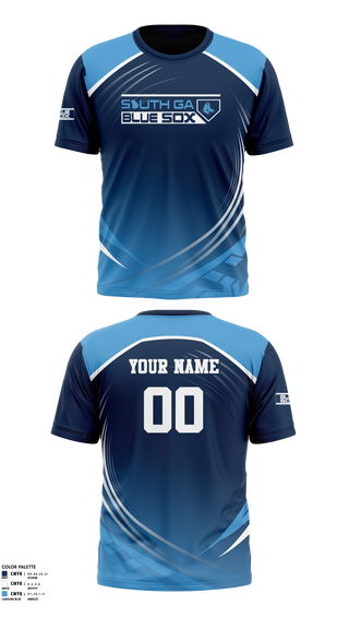 Short Sleeve Performance Shirt, South GA Blue Sox, Baseball, Teamtime, Team time, sublimation, custom sports apparel, team uniforms, spirit wear, spiritwear, sports uniforms, custom shirts, team store, custom team store, fundraiser sports, apparel fundraiser