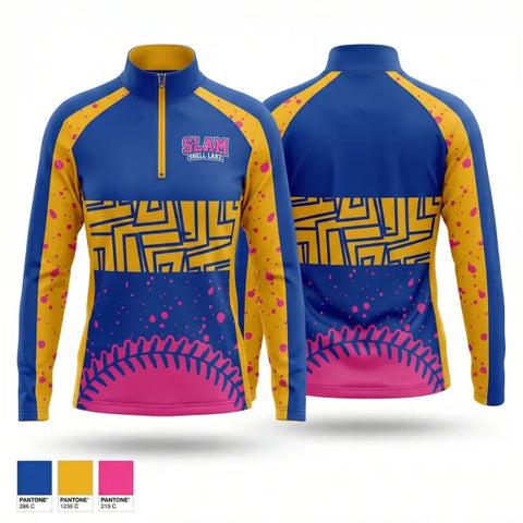 Quarter Zip Jacket, Slam, Softball, Teamtime, Team time, sublimation, custom sports apparel, team uniforms, spirit wear, spiritwear, sports uniforms, custom shirts, team store, custom team store, fundraiser sports, apparel fundraiser