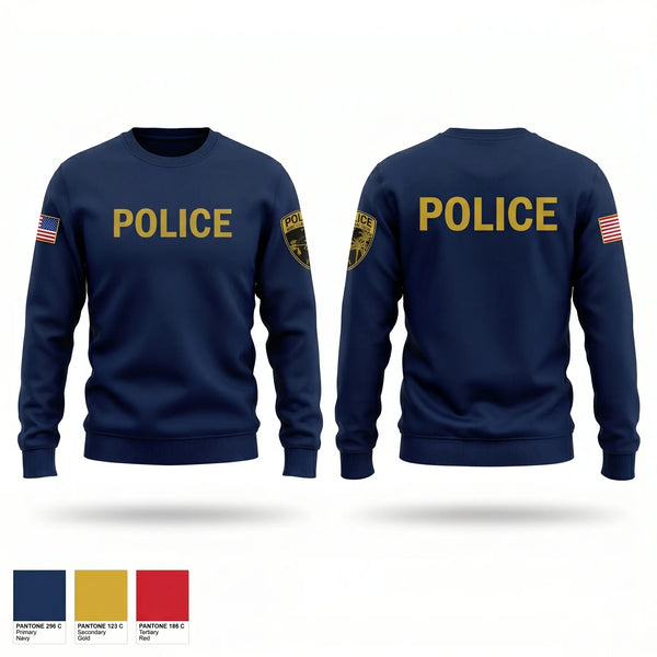 Crew Neck Sweatshirt, City of South Daytona Public Safety, Police, Teamtime, Team time, sublimation, custom sports apparel, team uniforms, spirit wear, spiritwear, sports uniforms, custom shirts, team store, custom team store, fundraiser sports, apparel fundraiser
