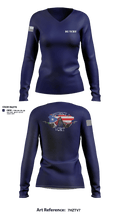 D2 Violent Crime Reduction Team  Women's Long Sleeve V-neck Shirt - 3