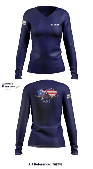 Womens Long Sleeve Vneck Shirt, D2 Violent Crime Reduction Team, Police, Teamtime, Team time, sublimation, custom sports apparel, team uniforms, spirit wear, spiritwear, sports uniforms, custom shirts, team store, custom team store, fundraiser sports, apparel fundraiser