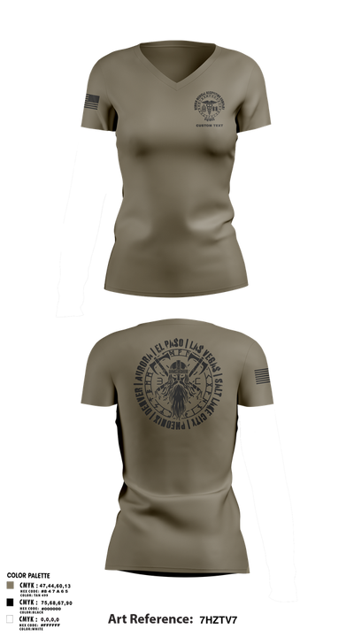 Denver MRCO 92797662 Women's Short Sleeve V-neck Shirt - 4