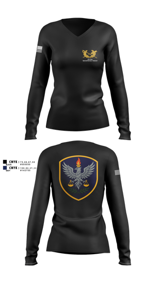 Womens Long Sleeve Vneck Shirt, US Army Special Victims’ Counsel, , Teamtime, Team time, sublimation, custom sports apparel, team uniforms, spirit wear, spiritwear, sports uniforms, custom shirts, team store, custom team store, fundraiser sports, apparel fundraiser
