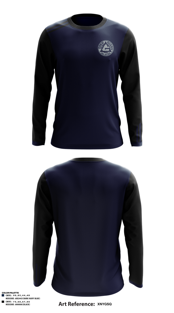 Long Sleeve Performance Shirt, Open Guard BJJ, Wrestling, Teamtime, Team time, sublimation, custom sports apparel, team uniforms, spirit wear, spiritwear, sports uniforms, custom shirts, team store, custom team store, fundraiser sports, apparel fundraiser