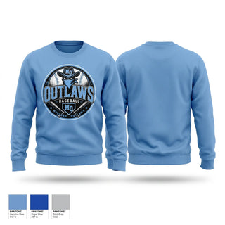 Crew Neck Sweatshirt, Munford Outlaws, Baseball, Teamtime, Team time, sublimation, custom sports apparel, team uniforms, spirit wear, spiritwear, sports uniforms, custom shirts, team store, custom team store, fundraiser sports, apparel fundraiser