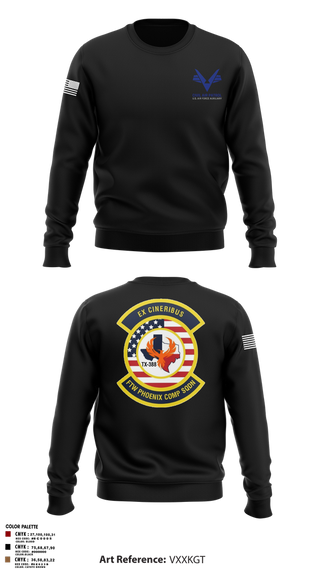 Crew Neck Sweatshirt, Civil Air Patrol's Fort Worth Phoenix Composite Squadron, , Teamtime, Team time, sublimation, custom sports apparel, team uniforms, spirit wear, spiritwear, sports uniforms, custom shirts, team store, custom team store, fundraiser sports, apparel fundraiser