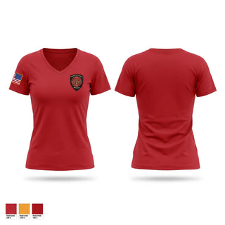 Womens Short Sleeve Vneck Shirt, Western Fire, Fire Department, Teamtime, Team time, sublimation, custom sports apparel, team uniforms, spirit wear, spiritwear, sports uniforms, custom shirts, team store, custom team store, fundraiser sports, apparel fundraiser