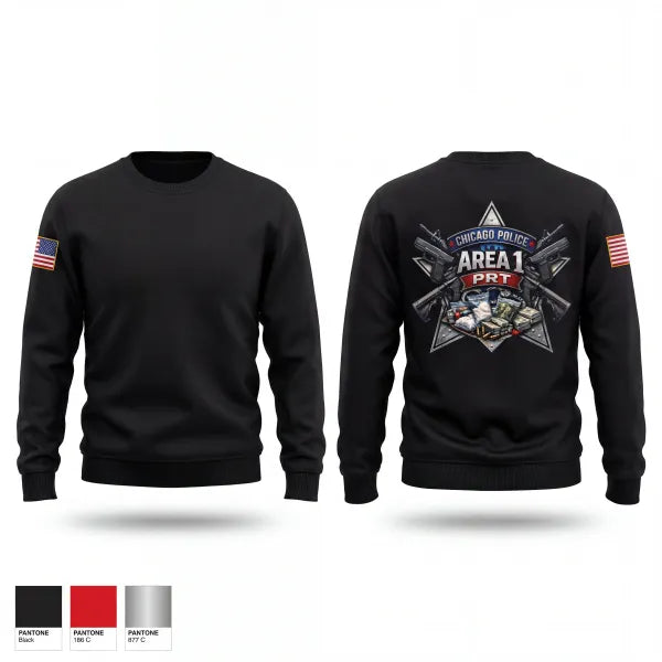 Crew Neck Sweatshirt, Priority Response Team, Police, Teamtime, Team time, sublimation, custom sports apparel, team uniforms, spirit wear, spiritwear, sports uniforms, custom shirts, team store, custom team store, fundraiser sports, apparel fundraiser