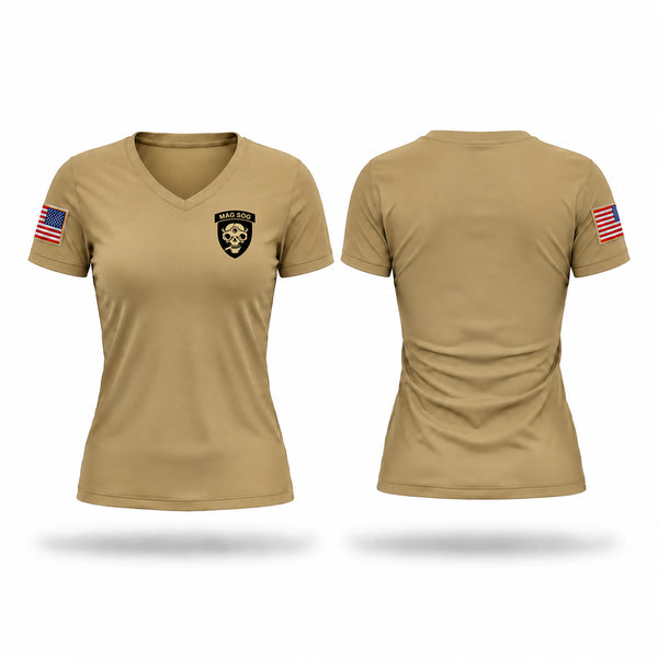 Womens Short Sleeve Vneck Shirt, MAG-SOG, National Guard, Teamtime, Team time, sublimation, custom sports apparel, team uniforms, spirit wear, spiritwear, sports uniforms, custom shirts, team store, custom team store, fundraiser sports, apparel fundraiser