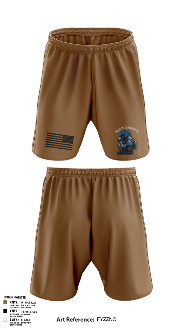Athletic Shorts With Pockets, Battlehawks, , Teamtime, Team time, sublimation, custom sports apparel, team uniforms, spirit wear, spiritwear, sports uniforms, custom shirts, team store, custom team store, fundraiser sports, apparel fundraiser