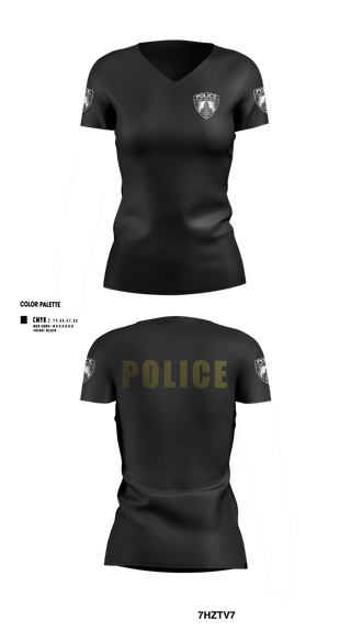 Womens Short Sleeve Vneck Shirt, New York Mills Police Department, Police, Teamtime, Team time, sublimation, custom sports apparel, team uniforms, spirit wear, spiritwear, sports uniforms, custom shirts, team store, custom team store, fundraiser sports, apparel fundraiser
