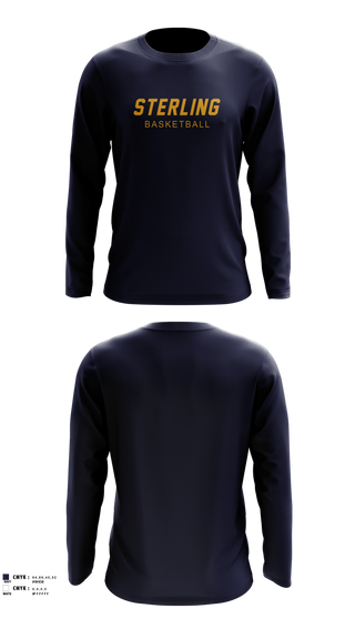Long Sleeve Performance Shirt, Sterling Boys Basketball, Men's Basketball, Teamtime, Team time, sublimation, custom sports apparel, team uniforms, spirit wear, spiritwear, sports uniforms, custom shirts, team store, custom team store, fundraiser sports, apparel fundraiser
