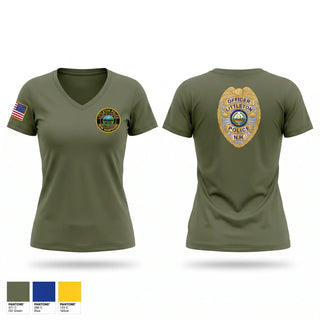 Womens Short Sleeve Vneck Shirt, Littleton NH Police Department, Police, Teamtime, Team time, sublimation, custom sports apparel, team uniforms, spirit wear, spiritwear, sports uniforms, custom shirts, team store, custom team store, fundraiser sports, apparel fundraiser