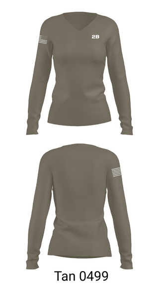 Womens Long Sleeve Vneck Shirt, 2B, Army, Teamtime, Team time, sublimation, custom sports apparel, team uniforms, spirit wear, spiritwear, sports uniforms, custom shirts, team store, custom team store, fundraiser sports, apparel fundraiser