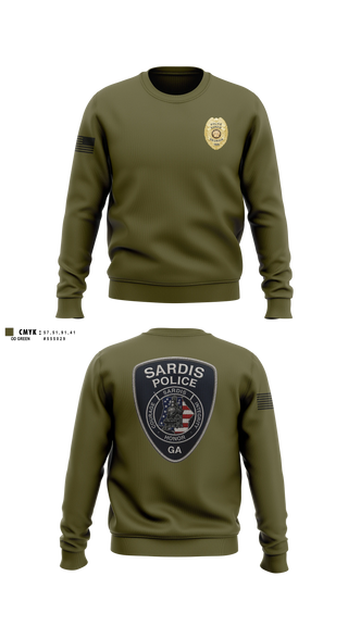 Crew Neck Sweatshirt, Sardis Police Department, Police, Teamtime, Team time, sublimation, custom sports apparel, team uniforms, spirit wear, spiritwear, sports uniforms, custom shirts, team store, custom team store, fundraiser sports, apparel fundraiser