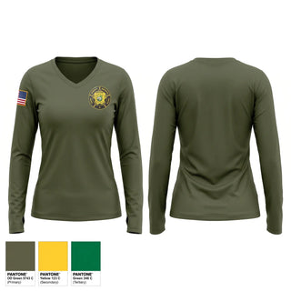 Womens Long Sleeve Vneck Shirt, Owen County Sheriff’s Office, Police, Teamtime, Team time, sublimation, custom sports apparel, team uniforms, spirit wear, spiritwear, sports uniforms, custom shirts, team store, custom team store, fundraiser sports, apparel fundraiser