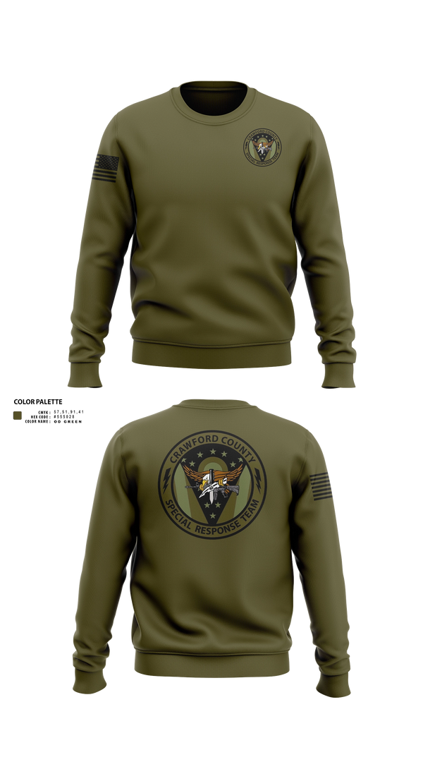Crew Neck Sweatshirt, Crawford County Special Response Team, Police, Teamtime, Team time, sublimation, custom sports apparel, team uniforms, spirit wear, spiritwear, sports uniforms, custom shirts, team store, custom team store, fundraiser sports, apparel fundraiser