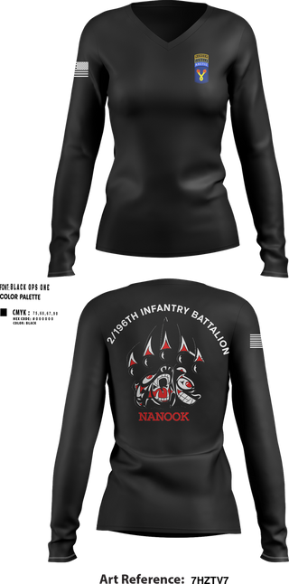Womens Long Sleeve Vneck Shirt, NANOOK, , Teamtime, Team time, sublimation, custom sports apparel, team uniforms, spirit wear, spiritwear, sports uniforms, custom shirts, team store, custom team store, fundraiser sports, apparel fundraiser