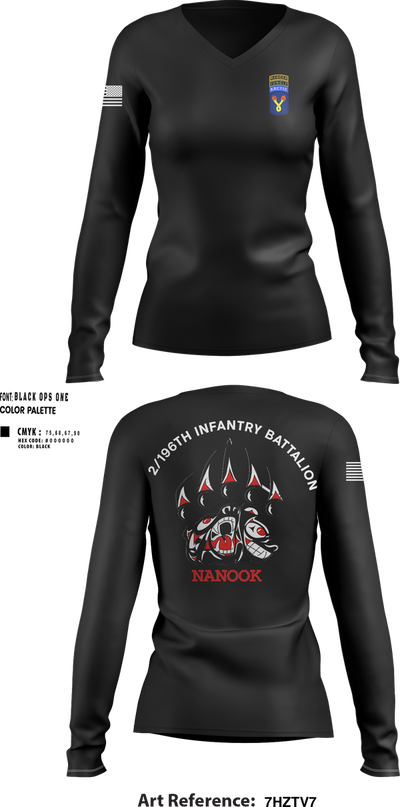NANOOK 45782597 Women's Long Sleeve V-neck Shirt - 108