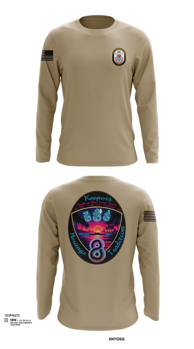 USS Bougainville CPO 89131174 Long Sleeve Performance Shirt 102